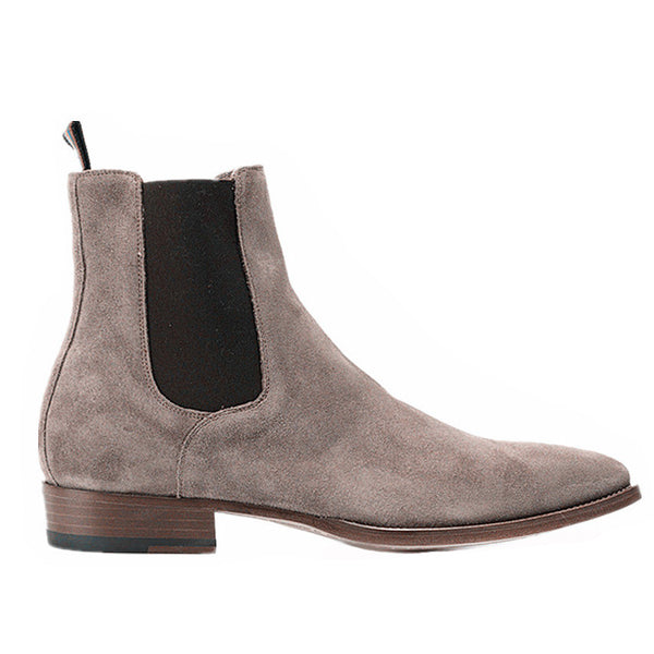 NADEMILI CRAFTSMAN WOLF GRAY CHELSEA ANKLE BOOTS - boopdo