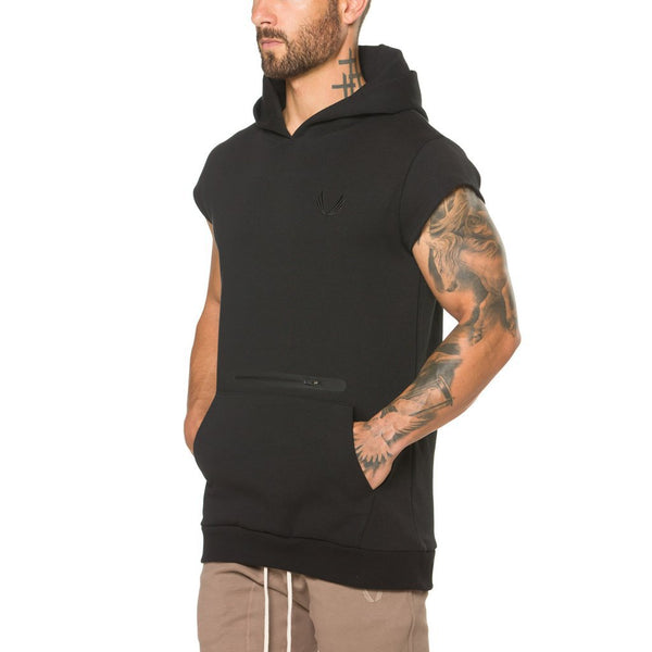 REGULAR BASIC STYLE GYM OUTFIT HOODIE T SHIRT - boopdo