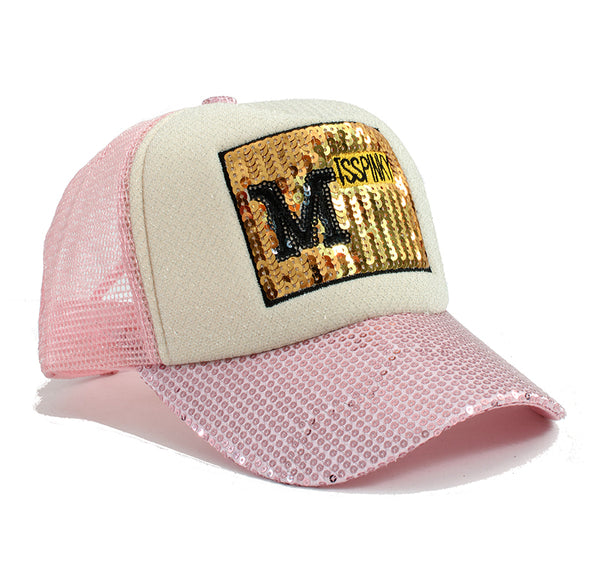 MISS PINKY SEQUIN BREATHABLE VISOR CAP - boopdo