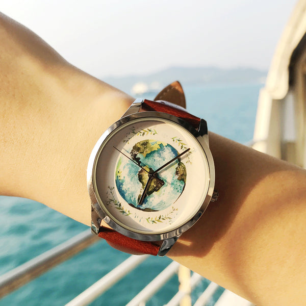 GOGH OIL PAINTING WORLD GLOBE VINTAGE DESIGN WATCH - boopdo