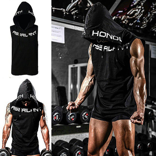 GYMPO MUSCLE VEUCS FITNESS TRAINING TANK TOP HOODIE T SHIRTS - boopdo