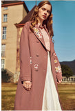 ARTKA LONGLINE COAT WITH FLORAL EMBROIDERY - boopdo