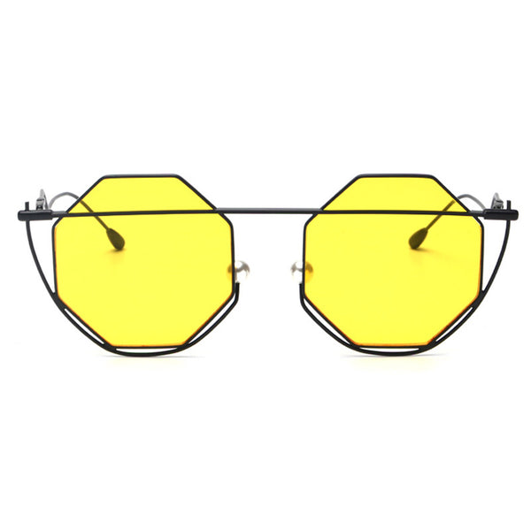 LACCOIZ DILALIA CONCAVE HEXAGONAL SUNGLASSES - boopdo