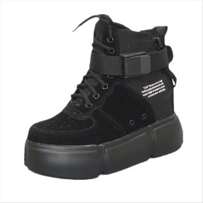 CHELZE MARTIN BOGATO WEDGED CHUNKY SOLE HIGH TOP CANVAS SNEAKER - boopdo