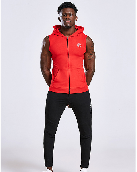 IRON LIFE CARDIOLA SPORTSWEAR SLEEVELESS HOODED T SHIRTS - boopdo