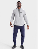IRON LIFE FITNESS PERFORMANCE SPORTSWEAR HOODED SWEATSHIRT IN GRAY - boopdo