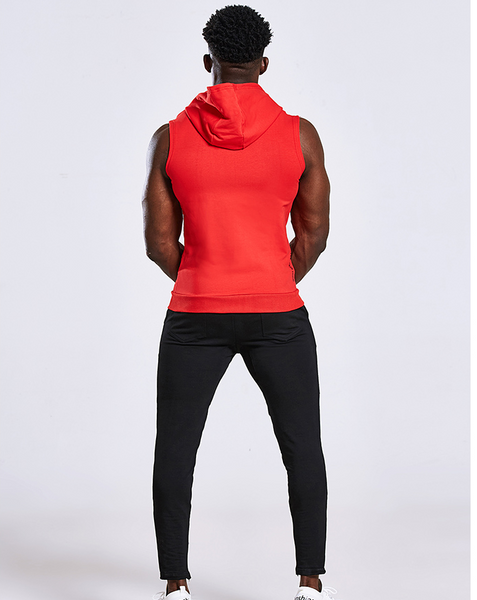 IRON LIFE CARDIOLA SPORTSWEAR SLEEVELESS HOODED T SHIRTS - boopdo