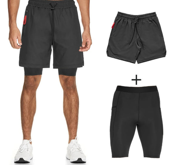 THE GYM NATION ATHLETICA TWO IN ONE SHORT PANTS - boopdo