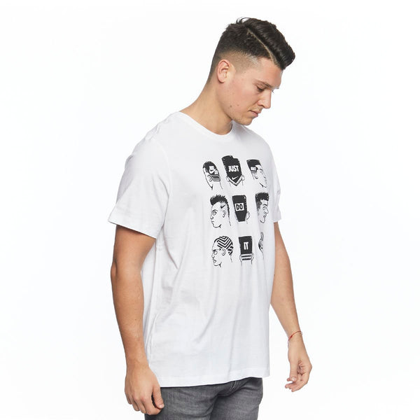 NIKE SPORTSWEAR JUST DO IT HAIRCUT LOGO T SHIRT IN WHITE CI6263 100 - boopdo