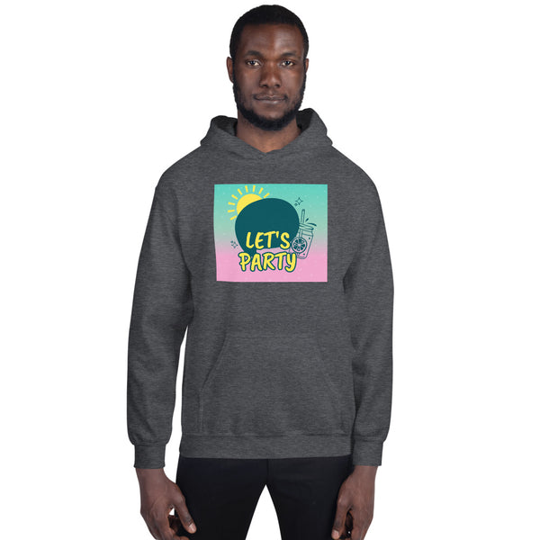 LETS PARTY HELL YEAH PRINT UNISEX HOODIE - boopdo