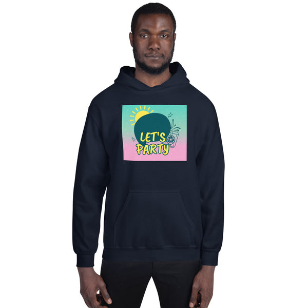 LETS PARTY HELL YEAH PRINT UNISEX HOODIE - boopdo