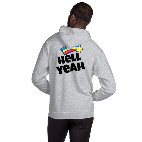 LETS PARTY HELL YEAH PRINT UNISEX HOODIE - boopdo