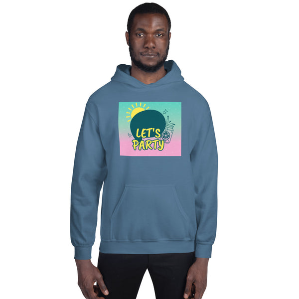 LETS PARTY HELL YEAH PRINT UNISEX HOODIE - boopdo