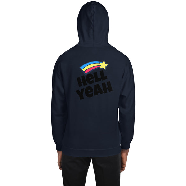 LETS PARTY HELL YEAH PRINT UNISEX HOODIE - boopdo