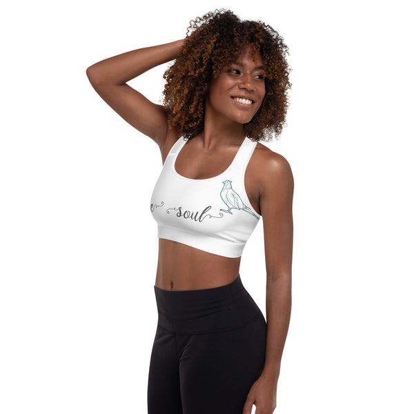 FREE YOUR SOUL PADDED SPORTS BRA - boopdo