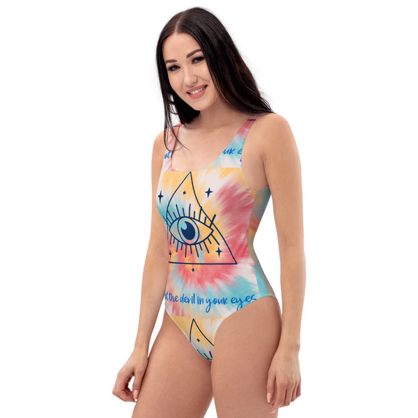 YOU GOT THE DEVIL IN YOUR EYES ONE PIECE SWIMSUIT - boopdo